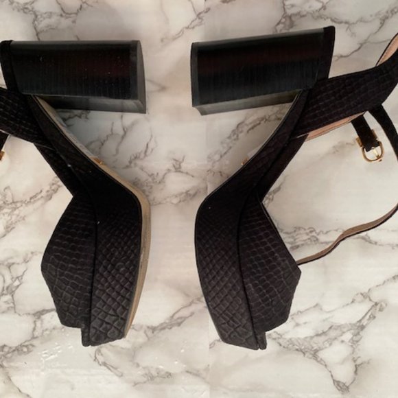 Topshop Platforms Sandals Size 38 Black - Picture 4 of 6